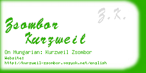 zsombor kurzweil business card